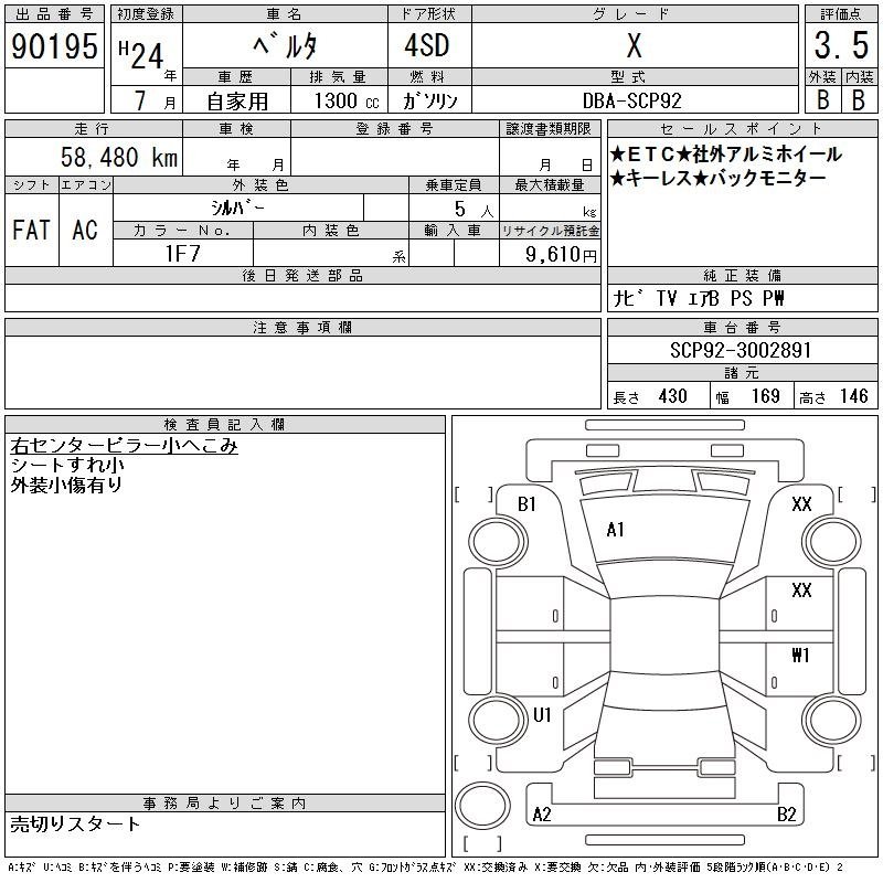 2012 Toyota Belta X